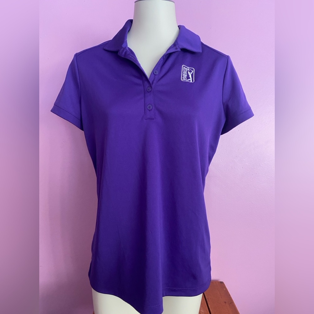 Woman’s PGA Golf Top In Indigo/Purple